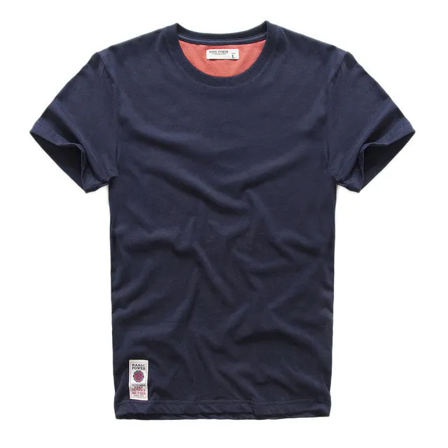 New Print Mens Short Sleeve T-shirt Multi Pure Color Fancy Yarns