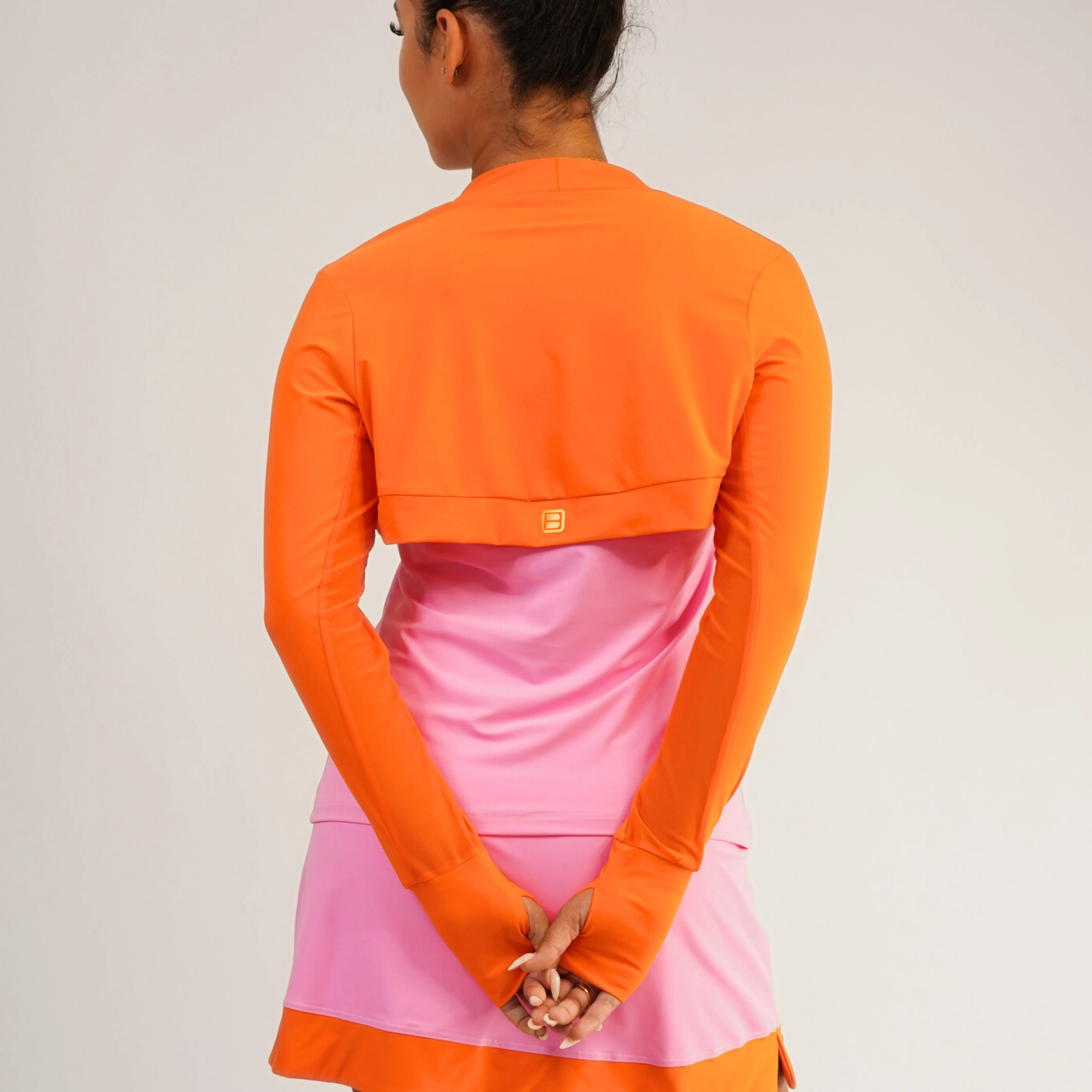 PROTECTIVE SUN SHRUG Tangerine w/ Tangerine Mesh
