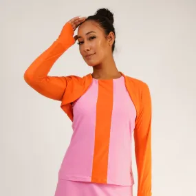 PROTECTIVE SUN SHRUG Tangerine w/ Tangerine Mesh