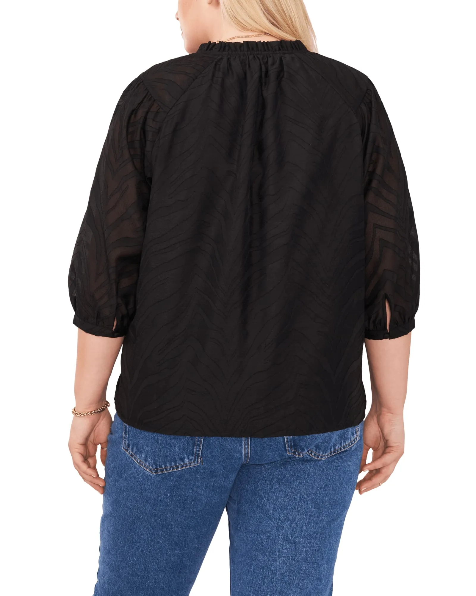 Serenity Puff Sleeve Blouse | RICH BLACK